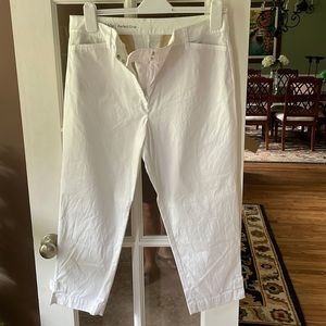 Talbots white perfect crops